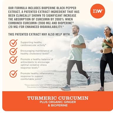 NatureWise Curcumin Turmeric 2250mg - 95% Curcuminoids & BioPerine Black Pepper Extract for Advanced Absorption - Daily Joint and Immune Health Support - Vegan, Non-GMO, 180 Count[60-Day Supply] - Image 5