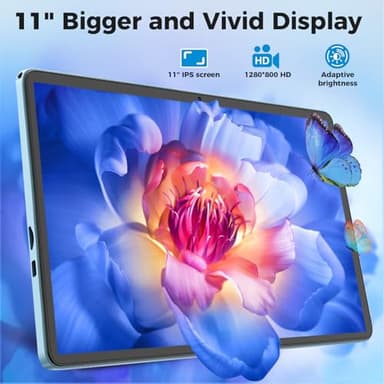 Android Tablet, 11 inch Android 15 Tablet with Keyboard, 24GB+128GB, 1TB Expand, 8000mAh, 5MP+13MP, 2.4G&5G WiFi, IPS Touch Screen, GMS Certified, 2 in 1 Tablets with Case, Mouse, Stylus(Black) - Image 3