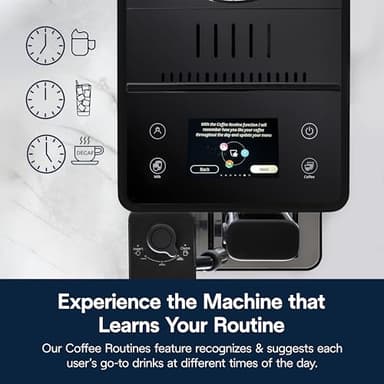 De'Longhi Rivelia Automatic Espresso Machine with Grinder & Milk Frother – All-in-One Coffee Maker, Hot & Iced Latte, Cappuccino, Bean Switch System, Burr Grinder, Compact Italian Design, Black - Image 10