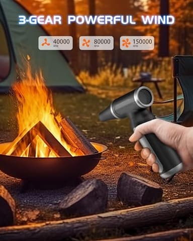 Electric Compressed Air Duster - 33,0000 RPM Rechargeable Cordless Turbo Blower, Portable Air Blower Gun for Cars, PC, Keyboard, Home & Outdoor Dust Cleaning (Replaces Compressed Air Cans) - Image 8