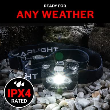 GearLight 2Pack LED Headlamp - Outdoor Camping Head Lamps with Adjustable Headband - Lightweight Battery Powered Bright Flashlight Headlight with 7 Modes and Pivotable Head and Red Light - Image 8