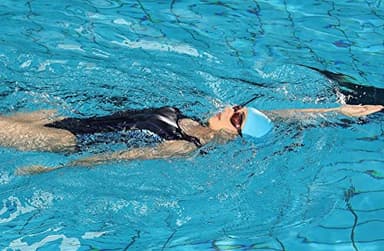 BeautyIn Women's One Piece Swimsuits Racing Training Sports Athletic Swimwear, Blue&Navy, Large - Image 6