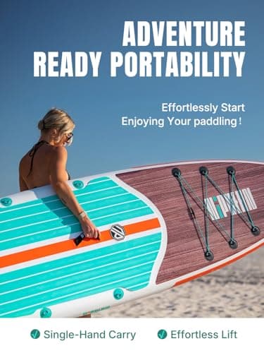 Niphean Inflatable Stand Up Paddle Board with SUP Accessories, Anti-Slip EVA Deck, 10'6'' Inflatable Paddle Boards for Adults & Youth of All Skill Levels - Image 6