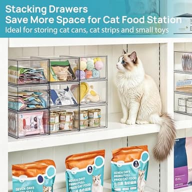 Vtopmart 4 Pack Clear Small Stackable Storage Drawers,Acrylic Bathroom Makeup Organizer,Plastic Storage Bins For Vanity, Undersink, Kitchen Cabinets, Pantry, Home Organization - Image 6