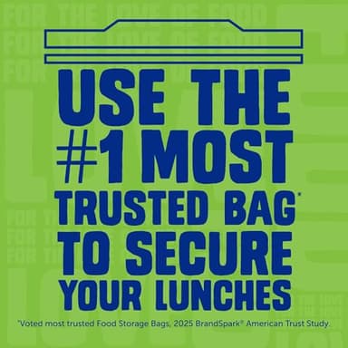 Ziploc XL Sandwich and Snack Bags with EasyGuide Texture, Plastic Storage Bags with Grip 'n Seal Technology, 90 Bags Total - Image 7