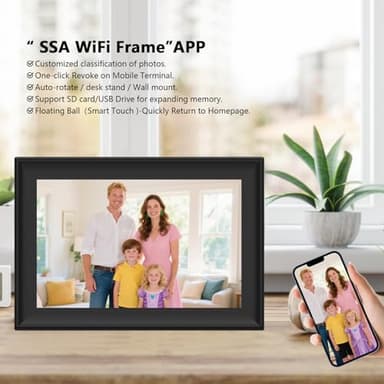 SSAWiFiFRAME Digital Picture Frame 10.1 inch Photo Frame with 50 Photos /200MB Video Sharing via Free APP 32 GB HD IPS Touchscreen, Gift for Grandparents, Parents (Birthday Christmas) - Image 3