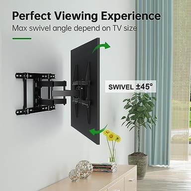 USX MOUNT UL Listed TV Wall Mount for 42"-84" TVs up to 110lbs and 8"-24" Wood Studs, TV Mount with Tilt, Swivel & Extension, Wall Mounts Bracket with Dual Articulating Arms, Max VESA 600x400mm - Image 3