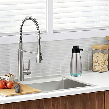 AIKE 15fl.oz Stainless Steel Liquid Soap Dispenser for Dish and Hand Soap - Image 5