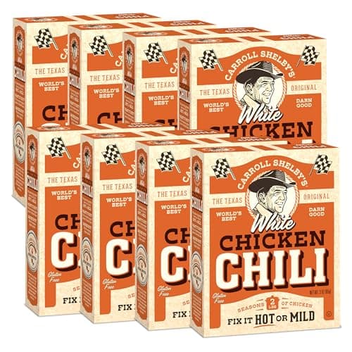 Carroll Shelby's Original Texas Brand White Chicken Chili Kit 3oz Box (Pack of 8) - Image 1