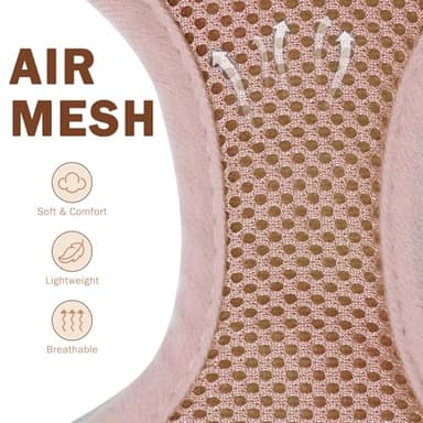 SCENEREAL No Pull Dog Harness Collar and Leash Set for Small Sized Dogs, Soft Mesh Step in Plaid Harnesses for Fall Winter, Adjustable Pet Vest for Outdoor Walking Training and Running - Image 3