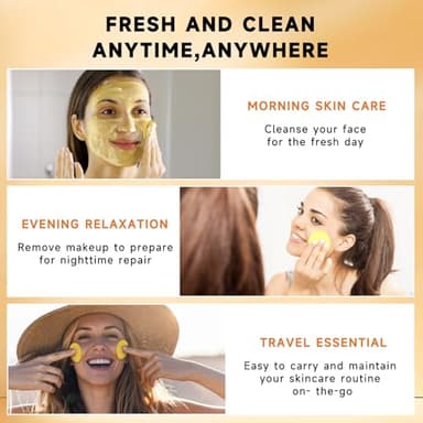 Pumkot Turmeric Kojic Acid Cleansing Pads, Turmeric Face Scrub Pads Enriched with Kojic Acid, 60PCS - Image 7