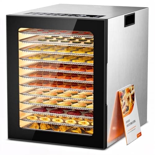 Food Dehydrator, 12 Stainless Steel Trays in 850W Dehydrator Machine, 48 Hour Digital Timer and 165°F Temperature Adjustable, Food Dryer for Jerky, Dog Treats, Meat, Fruit, Herbs - Image 1