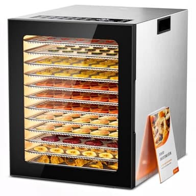 Food Dehydrator, 12 Stainless Steel Trays in 850W Dehydrator Machine, 48 Hour Digital Timer and 165°F Temperature Adjustable, Food Dryer for Jerky, Dog Treats, Meat, Fruit, Herbs - Image 1