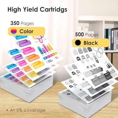 LemeroUexpect Replacement for 232XL Ink Cartridges Combo Pack Replacement for 232 Ink Cartridges for Printer WF-2930 WF 2950 XP-4200 XP-4205 Ink Printers, 5 Pack, 2*Black, Cyan, Magenta, Yellow - Image 3