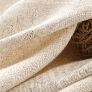 Awellife Linen Shower Curtain Beige Boho Farmhouse Shower Curtains for Bathroom Natural Cloth Cotton Fabric Liner Cream 72 x 72 Inch Modern - Image 4