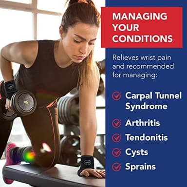 Doctor Developed Wrist Brace, Wrist Wraps for Carpal Tunnel Arthritis, Tendonitis, Hand Support, Ideal for Fitness, Weightlifting - Handbook Included (Wrist Brace 1 Pack - Image 5