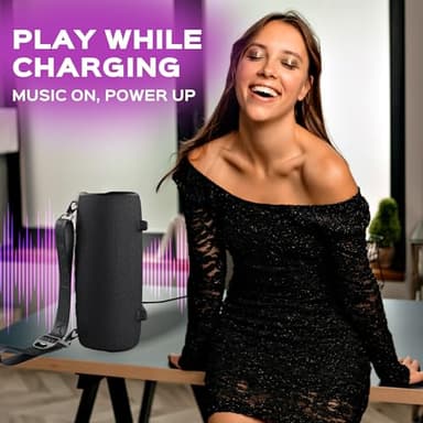 TREBLAB Ultra Loud Wireless Speaker - 60W Stereo Sound with Deep Bass, 20H Playtime, Powerbank, Waterproof, Loudest Portable Bluetooth Speaker for Home, Outdoor Party, Beach, Work, Travel, HD-Max - Image 9