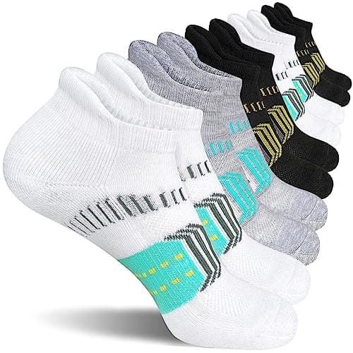 suaskk Womens Athletic Cushioned Anti-Blister Comfort Running Ankle Socks 5 Pairs - Image 1