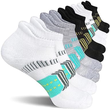 suaskk Womens Athletic Cushioned Anti-Blister Comfort Running Ankle Socks 5 Pairs - Image 1