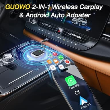 Wireless Carplay Adapter & Android Auto Wireless Adapter, 2-in-1 Converts Wired to Wireless Carplay Dongle for Plug & Play Carplay Android Auto Car with Apple iPhone iOS 10+ / Android 11+, Grey - Image 4