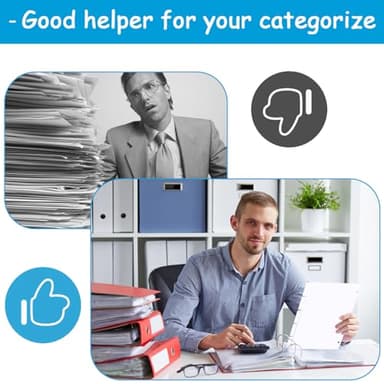 Binder Dividers for 3 Ring Binder, 1/5 Cut Tabs, Letter Size, Blank Write On Page Dividers with 5 Big Tabs for School Office Home, 4 Sets, 20 Dividers, White - Image 5