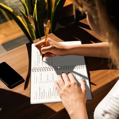 Undated Daily planner, Simplified To Do List Notebook with Hourly Schedule, Easily Organize Your Daily Tasks and Agendas, 5.5" x 8.2" - Silver - Image 7