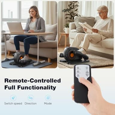 OLIXIS Under Desk Elliptical Machine, Compact, Quiet & Portable Pedal Exerciser with Adjustable Speed, LED Display, Ideal Mini Elliptical for Home or Office Workout - Image 7