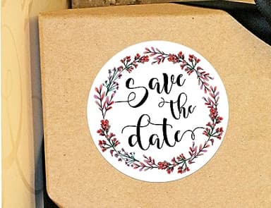 ZLKAPT 120PCS Save The Date Premium Wedding Stickers Wedding Favor Stickers Save The Date Labels Stickers Envelope Seal Bridal Shower Stickers - Image 3