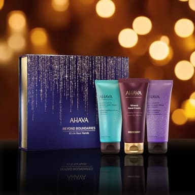 AHAVA It's In Your Hands Gift Set - Includes Mineral Hand Creams of Sea-Kissed, Vivid Burgundy & Spring Blossom, 3 x 3.4 Fl.Oz & Sample Crystal Osmoter X6 Serum - Image 4