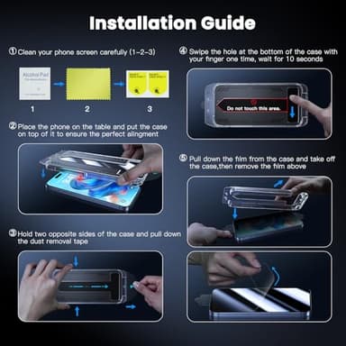Uyiton for iPhone 15 Pro Max Privacy Screen Protector UnBreak-Glass, 28°Anti-Spy [Zero Bubble] Shatterproof Full Coverage Scratch Resistance 9H Private Tempered Glass Screen Cover, 2 Pack - Image 7