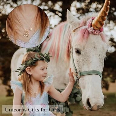 Hidepoo Unicorn Necklace Gifts - Colorful CZ Heart Pendant Letter Unicorn Necklace Jewelry Birthday Gift Unicorns Gift A Initial Heart Necklaces Unicorns Jewelry - Image 4