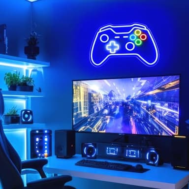 Gamer Neon Sign, Gaming Neon Sign for Gamer Room Decor, Adjust Brightness Gaming Lights for Wall, Gaming Decor for Boys Bedroom and Video Game Room - Image 4