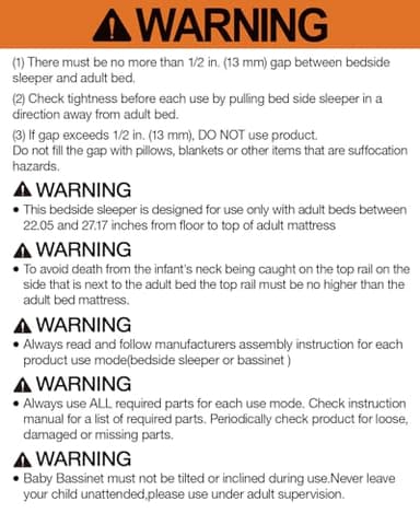 Larex Baby Bassinet, 3 in 1 Bassinets Bedside Sleeper for Newborn, Portable Crib Adjustable 7 Height Bedside Bassinet with Mattress and Wheels Light Grey - Image 8