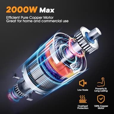 CHEFFANO Life Electric Meat Grinder, Stainless Steel Sausage Stuffer Maker With 2 Blades, 3 Plates, Sausage Tube & Kubbe Kit, [2000W Max] Heavy Duty for Home Use - Image 7