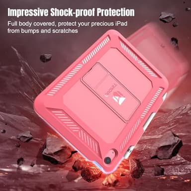 TiMOVO Case for iPad (A16) 11th Generation 11 Inch 2025, iPad 10th Generation Case 2022 with Screen Protector, Heavy Duty Shockproof Rugged Protective Cover, Watermelon Pink - Image 5