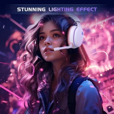 Gtheos 2.4GHz Wireless Gaming Headset for PS5, PS4 Fortnite & FPS Gamers, PC, Nintendo Switch, Bluetooth 5.3 Gaming Headphones with Noise Canceling Mic, Stereo Sound, 40+Hr Battery (Pink) - Image 6