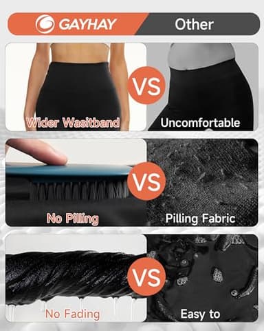 GAYHAY High Waisted Biker Shorts for Women - 8"/5"/3" Soft Black Spandex Shorts for Workout Volleyball Yoga Dance - Image 2