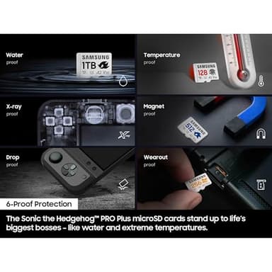 Samsung PRO Plus Sonic The Hedgehog + Adapter, 256GB microSDXC, Up-to 180MB/s, Full HD & 4K UHD, UHS-I, C10, U3, V30, A2, for Nintendo-Switch, Steam Deck, GoPRO, DJI Drone, Tablets (MB-MD256SA/LC1) - Image 6