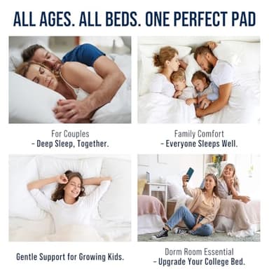 OLANLY Queen Quilted Fitted Mattress Pad – Soft Pillow Top Mattress Topper, Down Alternative Fill, Cooling Comfort Breathable Mattress Cover, Machine Washable Deep Pocket Mattress Protector, White - Image 7