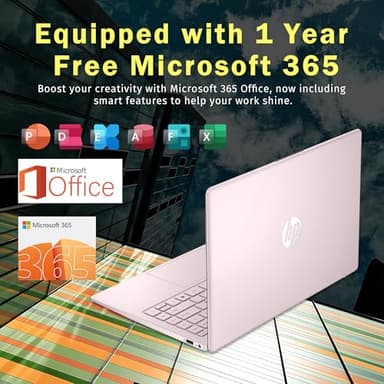 HP Stream 14" HD Laptop, Intel Processor N150, 32GB RAM, 1.12TB Storage (128GB UFS+1TB Docking Station Set), Intel Graphics, 1 Year Office 365, Copilot, Wi-Fi, HD Camera, Windows 11, Pink - Image 6