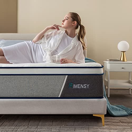 Rimensy King Size Mattress, 12 Inch Gel Memory Foam King Mattress for Cool Night & Pressure Relief, Medium Plush Feel with Motion Isolating, Bliss - Image 1