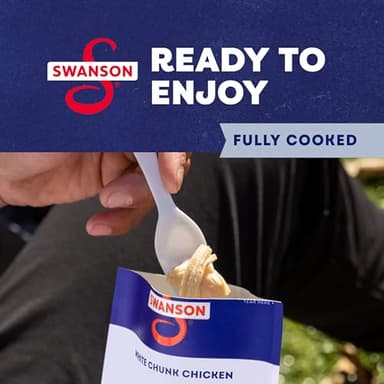 Swanson Lemon and Coarse Ground Pepper White Chunk Cooked Chicken, Ready to Eat, On-the-Go Meals, 2.6 oz Pouch (Case of 12) - Image 6