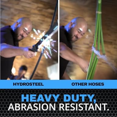 HYDROSTEEL 100 Ft Metal Garden Hose with Sprayer Nozzle, Indestructible 3-Layer Stainless Steel Heavy Duty Water Hose 100 Ft x 5/8 in. Kink Free Design Will Not Kink, Flexible, NON Expandable, 500 PSI - Image 3