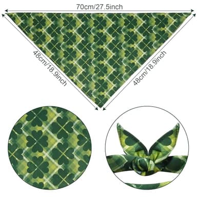 3 Pack Pet Dog Saint Patrick’s Day Green Scarf Dress Hats for Cats Dogs Festive Outfit Accessories Party Dressing - Image 5