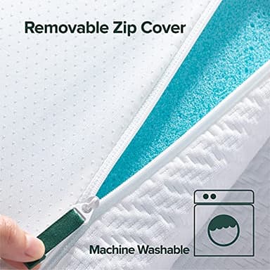 ZINUS 2 Inch Ultra Cooling Gel Memory Foam Mattress Topper with Cooling Cover, CertiPUR-US Certified, Twin, White - Image 6