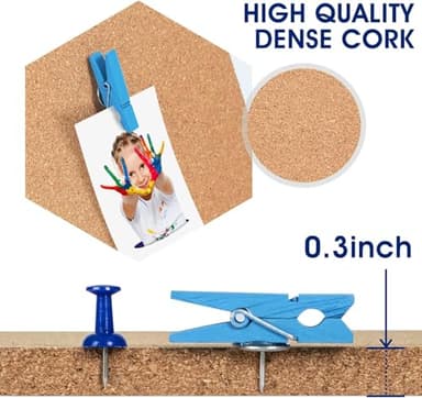 Square Cork Bulletin Board Tiles - SVOPY 8Pack Extra Thick 12x12 Inches Cork Board Tiles for Wall for Home Office Decor, Cork Sheet,School Message Board and Decorative Display Boards - Image 4