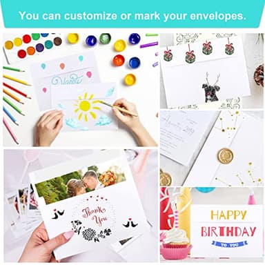 50 Packs 5x7 Envelopes, White A7 5x7 Envelopes for Invitations, Printable, Self Seal for Weddings, Photos, Postcards, Greeting Cards, Mailing - Image 6