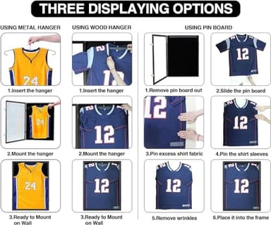 IHEIPYE Jersey Frame Display Case 3 Pack - Large Sport Jersey Shadow Box with UV Protection Acrylic for Baseball, Basketball, Football, Soccer, Hockey, Shirt and Uniform - Image 6