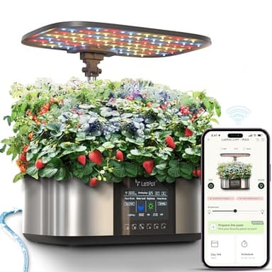 LetPot LPH-Max Hydroponics Growing System Kit, 21 Pods APP & WiFi Automatic Controlled Smart Indoor Garden with 36W LED Grow Light, Auto Drip Irrigation Kits, Self-Managed Nurturing & Watering - Image 1