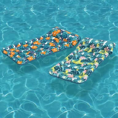 HomeKaren Oversized Pool Floats Lounge 2 Pack 73" X 33", Inflatable Tanning Pool Floaties for Adults, Cooling Pool Raft Lounger Pool Rafts & Inflatable Ride-Ons for Pool Party, Sea, Beach, Lake River - Image 4